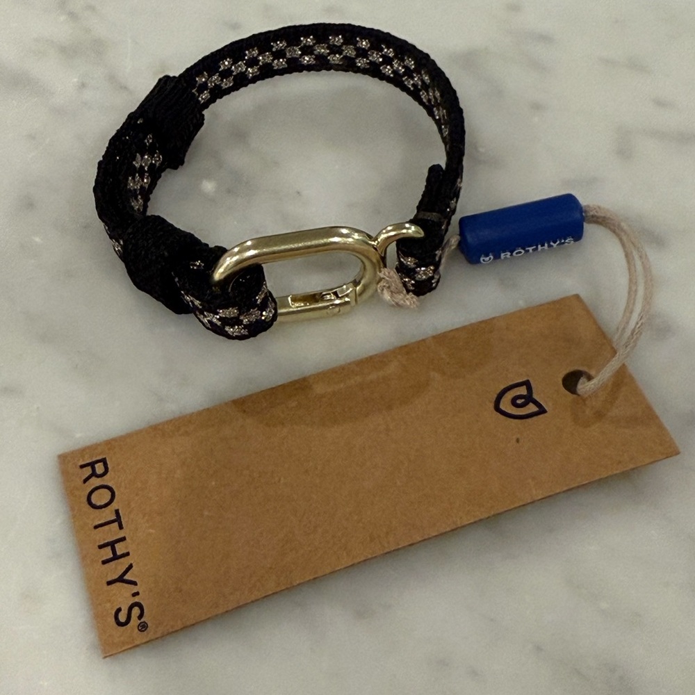 Rothy's Black and Gold “Stardust” Bracelet